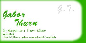 gabor thurn business card
